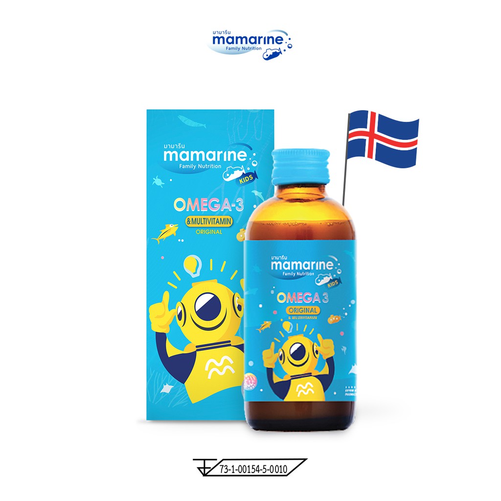 ภาพหน้าปกสินค้าMamarine Kids : Original Omega-3 + L-glutamine จากร้าน mamarinethailand บน Shopee