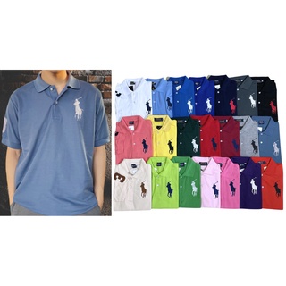 สินค้า เสื้อคอปกโปโลสีพื้น POLO ม้าใหญ่ ปักแขนเลข 3 งานพรีเมี่ยม ผ้าไม่ร้อน ผ้าไม่เละไม่ย้วย(มีให้เลือก 20 สีสวยๆ)