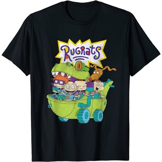 เสื้อยืดโอเวอร์ไซส์เสื้อยืด พิมพ์ลายรถยนต์ Nickelodeon Rugrats ReptarS-3XL