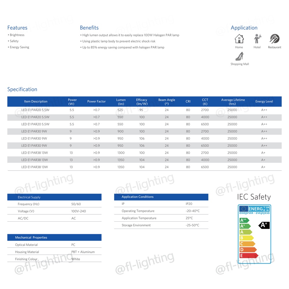 opple-หลอดไฟ-led-e1-par30-9w-220v-e27-แสงวอร์มไวท์-2700k-แสงคูลไวท์-4000k-แสงเดย์ไลท์-6500k