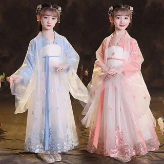 ภาพขนาดย่อของสินค้าชุดจีนโบราณ เดรสเด็กผู้หญิง ชุดจีนโบราณเดรส ของเด็กผู้หญิง กระโปรงนางฟ้า ชุดเดรสเด็กแฟชั่น ชุดสไตล์จีน