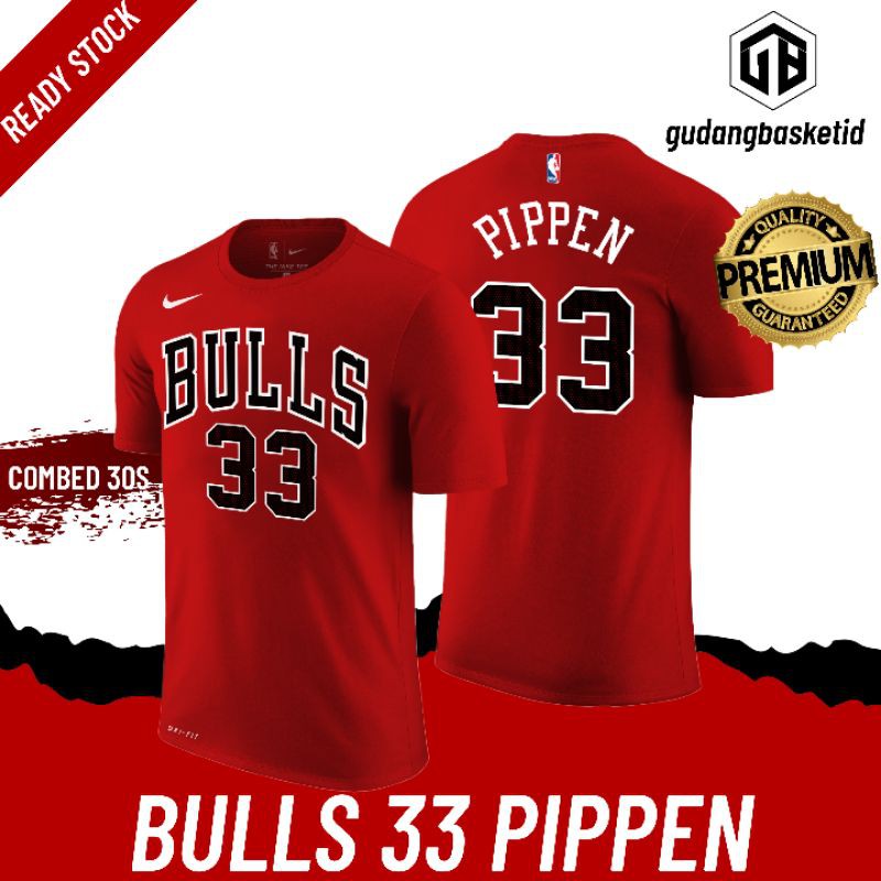 เสื้อยืดพิมพ์ลายแฟชั่นเสื้อยืด-ลายบาสเก็ตบอล-nba-nike-gametime-ลูกบาสเก็ตบอล-chicago-bulls-33-scottie