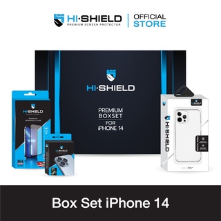 ภาพขนาดย่อของสินค้าพร้อมส่ง HI-SHIELD Box Set iPhone14 ฟิล์มกระจก ฟิล์มกล้อง เคส