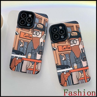 ใช้สำหรับ เคส cartoon old man and dog เคสซิลิโคน เคส for Apple ใช้สำหรับ iPhone13 เคสไอโฟน11 case for Apple13 x เคสไอโฟน7พลัส เคสixs  xr straight edge เคสไอโฟน11 lens all-inclusive softcase iPhone 11promax เคสiPhone12 เคสi11 case iPhone8plus เคสxsmax