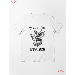 เสื้อยืดสีขาวNew Chinese Zodiac Year Of The Dragon T-Shirt เสื้อยืด ดพิมพ์ลาย เสื้อยืดผ้าฝ้าย คอกลม cotton แฟชั่น discou