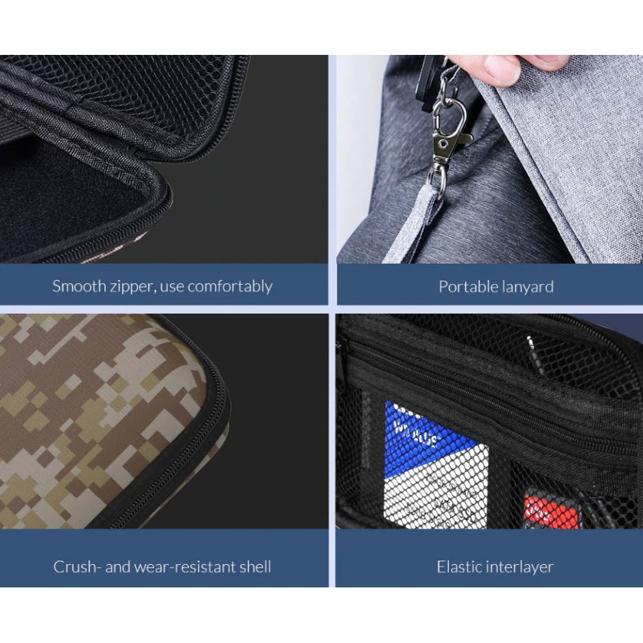 ภาพสินค้าORICO Protection Bag For External 2.5" Hard Drive/Earphone/U Disk Hard Disk Drive Case Camo Gray(PH-HD1,PH-A2,PH-A20) จากร้าน toara บน Shopee ภาพที่ 6