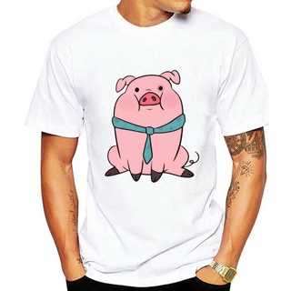 เสื้อยืด พิมพ์ลายการ์ตูนหมู Waddles สําหรับผู้ชาย