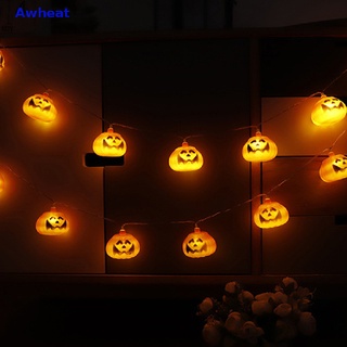 Awheat สายไฟ LED 10 ดวง รูปฟักทอง ยาว 2 เมตร สําหรับแขวนตกแต่งปาร์ตี้ฮาโลวีน DIY