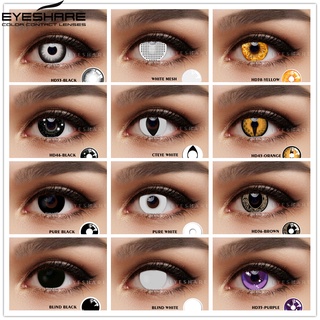 ภาพหน้าปกสินค้าEYESHARE Cosplay Contact Lenses for Eyes BLACK WHITE Cosplay Halloween Show Cosmetics Makeup ซึ่งคุณอาจชอบสินค้านี้