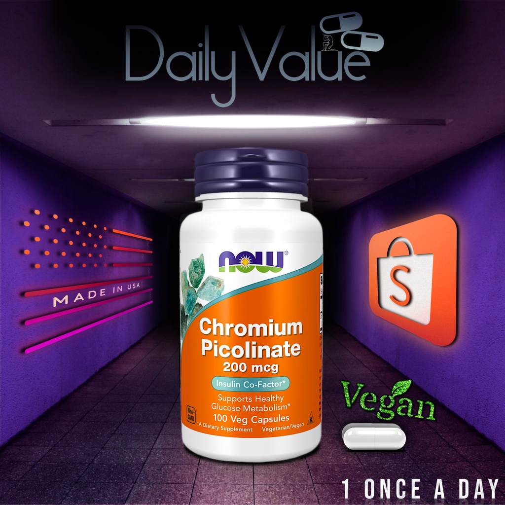 โครเมียม / Chromium Picolinate 200 MCG 100 / 250 Capsules By NOW FOODS ...