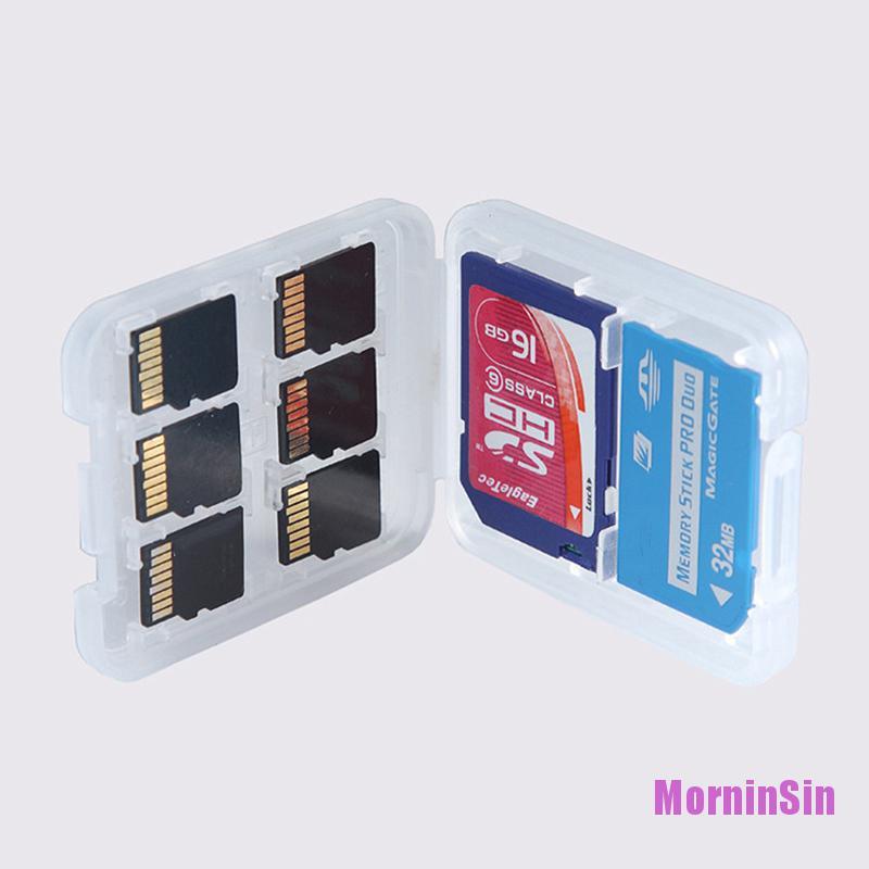 ภาพหน้าปกสินค้าMorninsin กล่องเก็บการ์ดหน่วยความจํา Micro SD TF SDHC MSPD 8 ช่อง