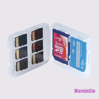 ภาพขนาดย่อของสินค้าMorninsin กล่องเก็บการ์ดหน่วยความจํา Micro SD TF SDHC MSPD 8 ช่อง