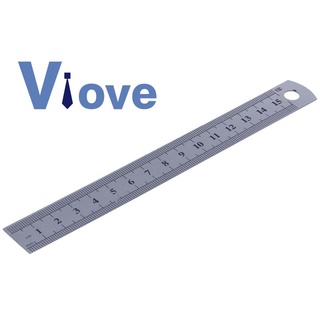 15cm 6 Inch Stainless Metal Ruler Measuring Tool