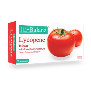 ภาพขนาดย่อของภาพหน้าปกสินค้าHi-Balanz Lycopene ไลโคพีน 1 กล่อง 30 แคปซูล จากร้าน hibalanz.official บน Shopee ภาพที่ 1