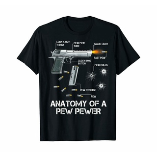 【100% cotton】ใหม่ เสื้อยืด พิมพ์ลาย Anatomy Of A Pew Pewer Ammo Gun Amendment Meme Lovers สไตล์ฮิปฮอป ฮาราจูกุ สตรีท Ple