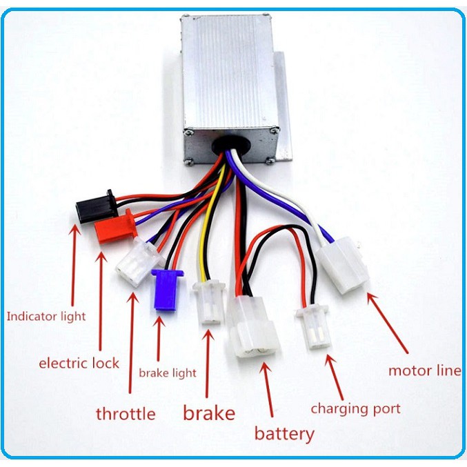 brushed-control-dc-motor-controller-24v-250w-กล่องควบคุมมอเตอร์แปรงถ่าน-dc-motor-e-bike-scooter-motor-electric-car-diy