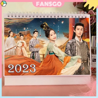 ปฏิทินตั้งโต๊ะ ลาย Love Between Fairy and Devil ของรักของข้าv  Cang Lan Jue YU Xin Esher YU Dylan Wang วังเหอดี   2023 สําหรับตกแต่ง