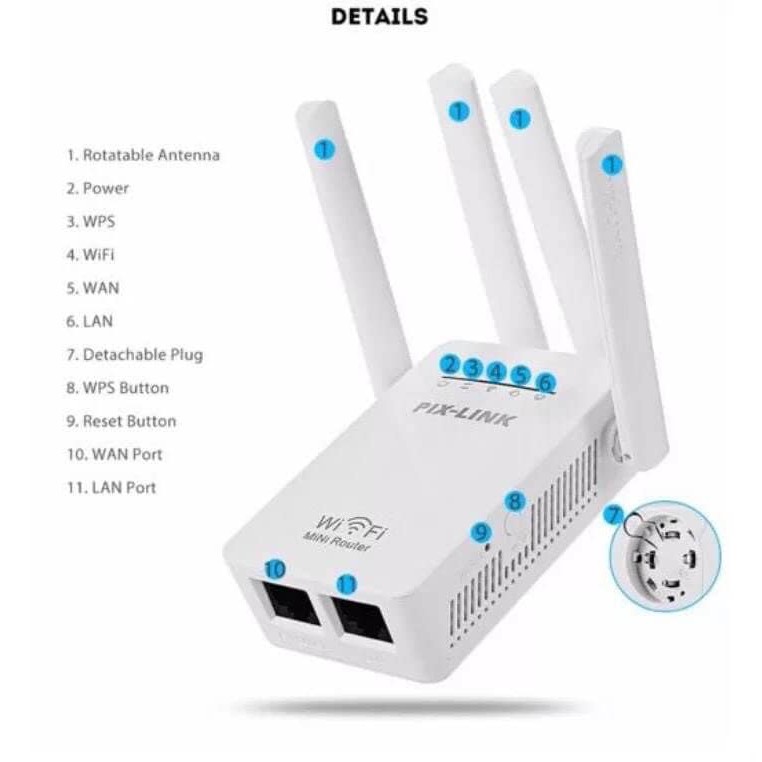 cherry-ตัวรับสัญญาณ-wifi-pixlink-wr09-wifi-repeater-wireless-router-ตัวดูดเพิ่มความแรงสัญญาณไวเลส-300mbps