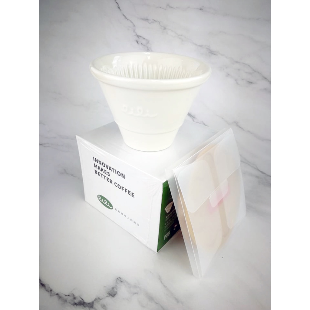 LiLi Dripper Set ดริปเปอร์ ยี่ห้อลิลี่ ดริปเปอร์ เซรามิค ทรง Flat