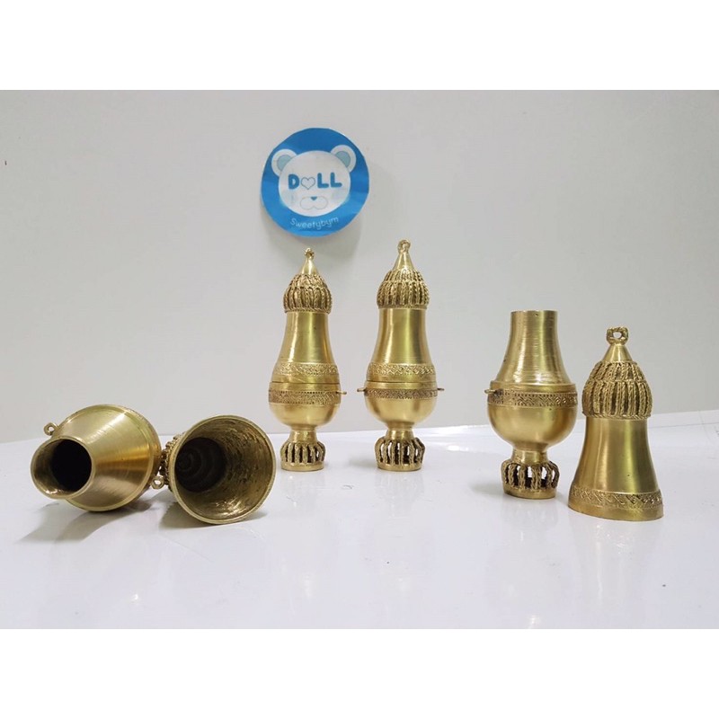 brass-byfa-b1021-เต้าปูน-บอกปูน-เต้าปูนแบบเขมร-ฝีมืvครูช่างบ้านปะอาว-ขนาด-สูง6-6-5นิ้ว-งานแตกต่างกันทุกรอบ