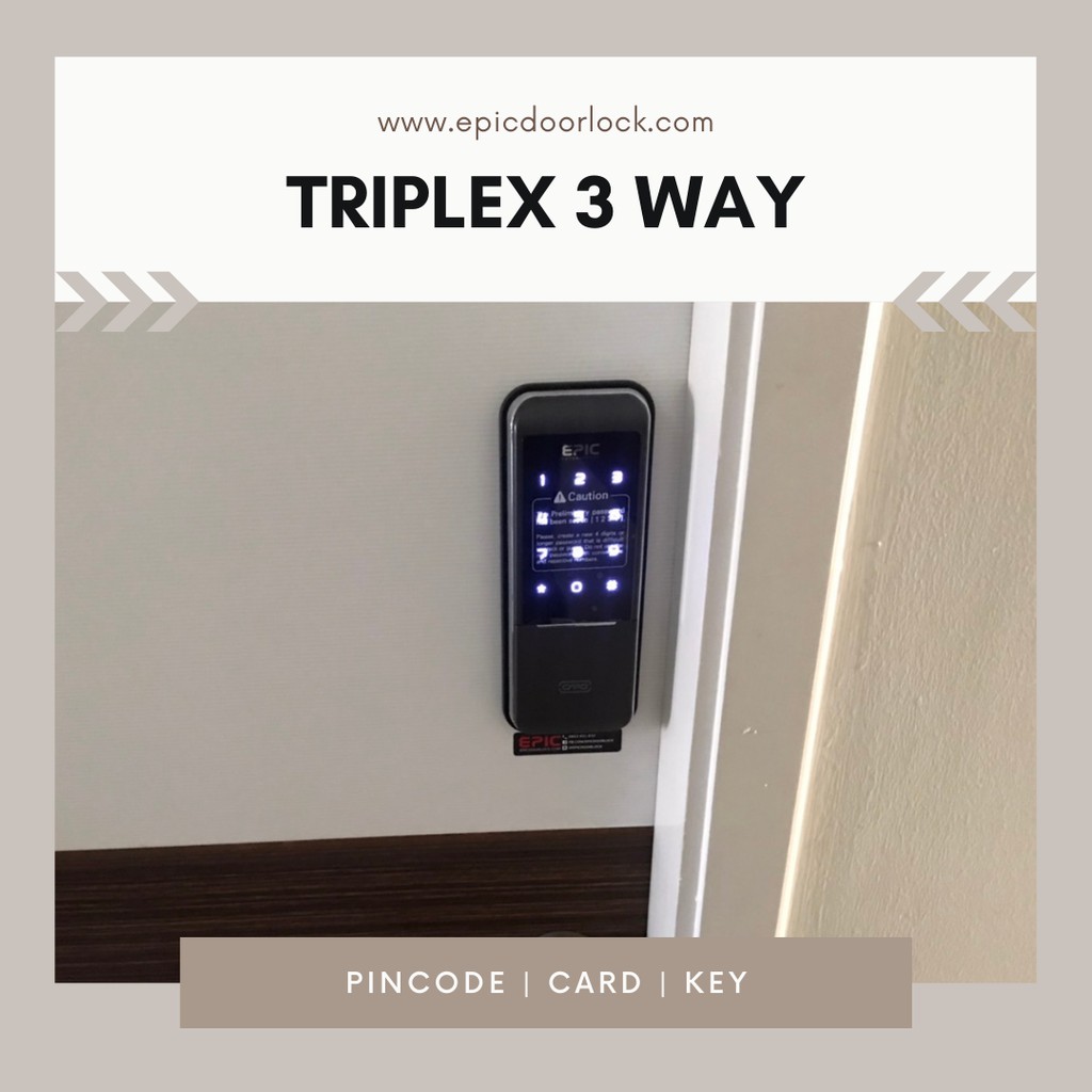 epic-door-lock-รุ่น-triplex-3-way-กลอนดิจิตอล-พร้อมบริการติดตั้งฟรี-ในเขตกทม