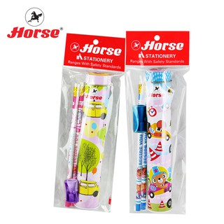 สินค้า HORSEตราม้า ชุดเซ็ทกระป๋องโอ คละลาย 1x1ชุด