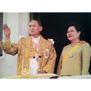 โปสเตอร์ รูปถ่าย ในหลวง ราชินี รัชกาลที่ 9 King Bhumibol Queen Sirikit Thailand POSTER 15”x21” Thai Monarchy Photo Siam