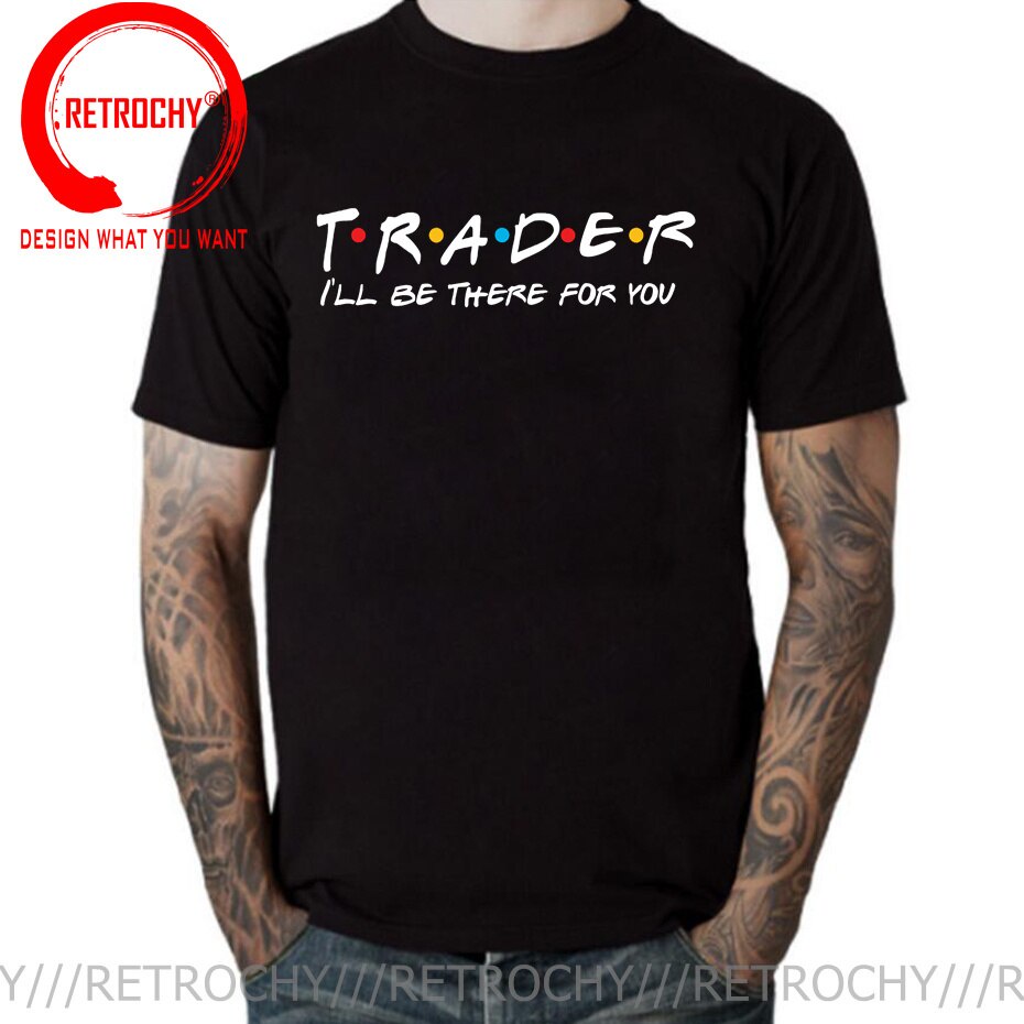 เสื้อยืดผ้าฝ้ายพิมพ์ลายเชิงเทียน-คอกลม-ลายนักวิเคราะห์ตลาด-forex