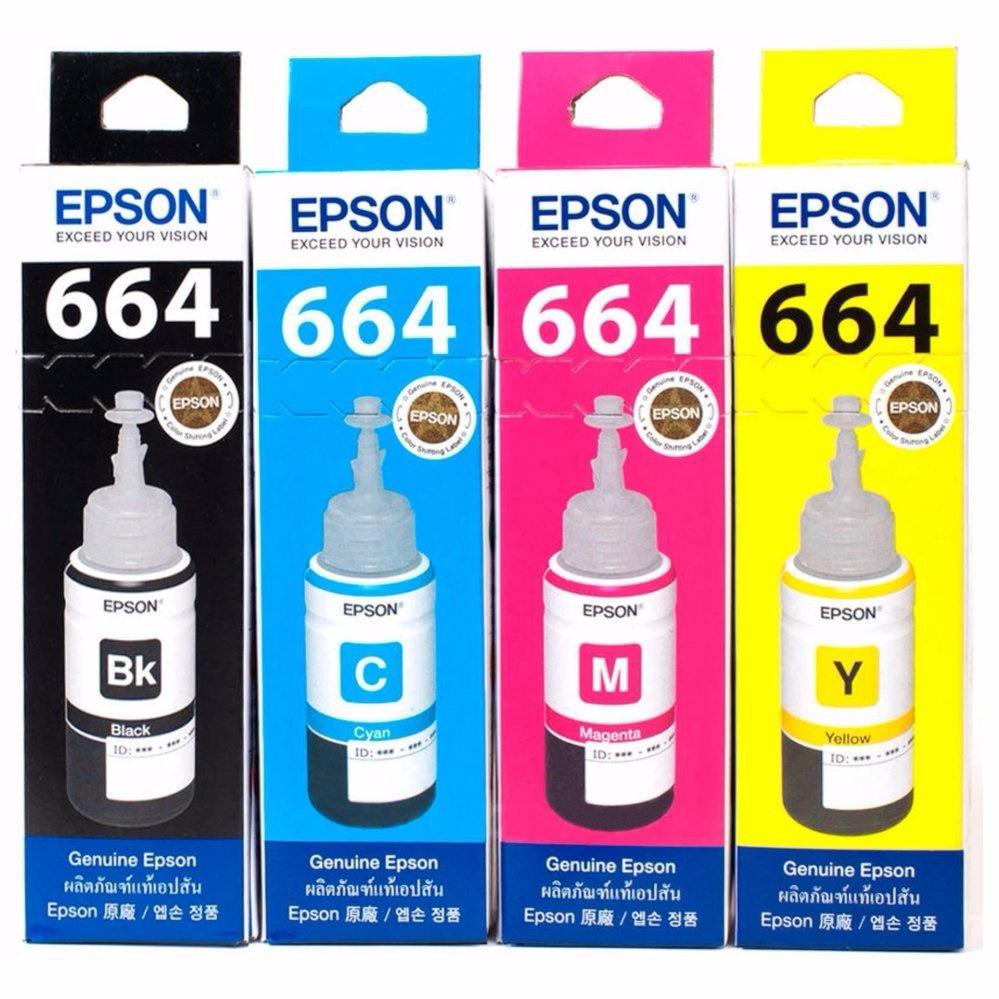 หมึกเติมแทงค์ Epson 664 Ink Bottle - 70 ml Original ครบสี. | Shopee ...