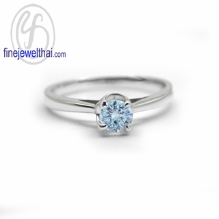 Finejewelthai-แหวนโทพาซ-โทพาซ-แหวนพลอย-แหวนเงินแท้-พลอยประจำเดือนเกิด-Topaz-Silver-Ring-Birthstone-R1367tp