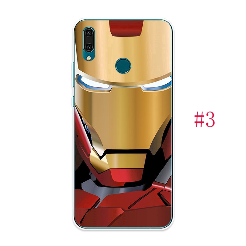 เคสโทรศัพท์ซิลิโคนพิมพ์ลาย-spiderman-iron-man-สําหรับ-huawei-y-9-prime-2018-2019