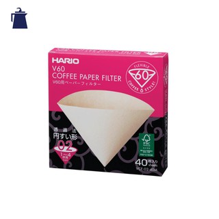 กระดาษกรอง Hario 02 สีน้ำตาล 40 แผ่น / HARIO(170) V60 Paper Filter 02 M 40 Sheets สีน้ำตาล /VCF-02-40M-14