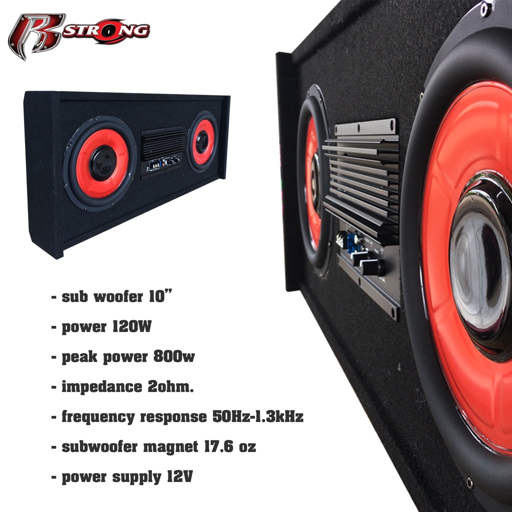 r-strong-ตู้ซับหลังเบาะสำเร็จรูป-ดอกซับ-10นิ้ว-ตู้ลำโพงซับเบส-subwoofer-10นิ้ว-มีเพาเวอร์แอมป์ในตัว-800watts