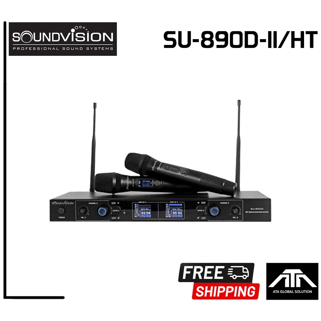 ชุดไมค์ลอย-ดิจิตอล-มือถือคู่-soundvision-su-890d-ii-ht-ย่าน-uhf-คลื่นความถี่-694-5-702-7-mhz-digital-wireless-microphone