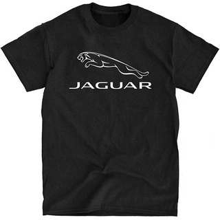 ROUND คอลูกเรือผ้าฝ้าย 100% mob jaguar โลโก้เสื้อสีดำแขนสั้นกีฬาขนาดใหญ่เสื้อยืดผู้ชายคลาสสิกของขวัญวันเกิด-4XL
