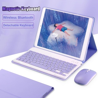 เคสหนัง ฝาพับ พร้อมคีย์บอร์ด และเมาส์ สําหรับ Huawei Matepad 11.5 นิ้ว 2023 Air 11.5 นิ้ว Pro 11 2022 SE 10.4 10.1 T10S T10 Pro 10.8 M6 10.8
