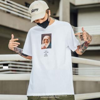 【hot sale】[พร้อมส่ง ของถึงไทยเเล้ว] เสื้อยืด แขนสั้น สไตล์เกาหลี คอกลม พิมพ์ลาย แฟชั่นสำหรับผู้ชาย M-3XL