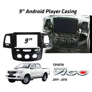 ภาพขนาดย่อของสินค้าเคสเครื่องเล่น Android Mp5 9 นิ้วสําหรับ Toyota Hilux Vigo 2009-2015