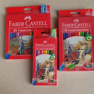 สีไม้Faber Castell  สีไม้อัศวินกล่องกระดาษ 12,24 และ 36 สี