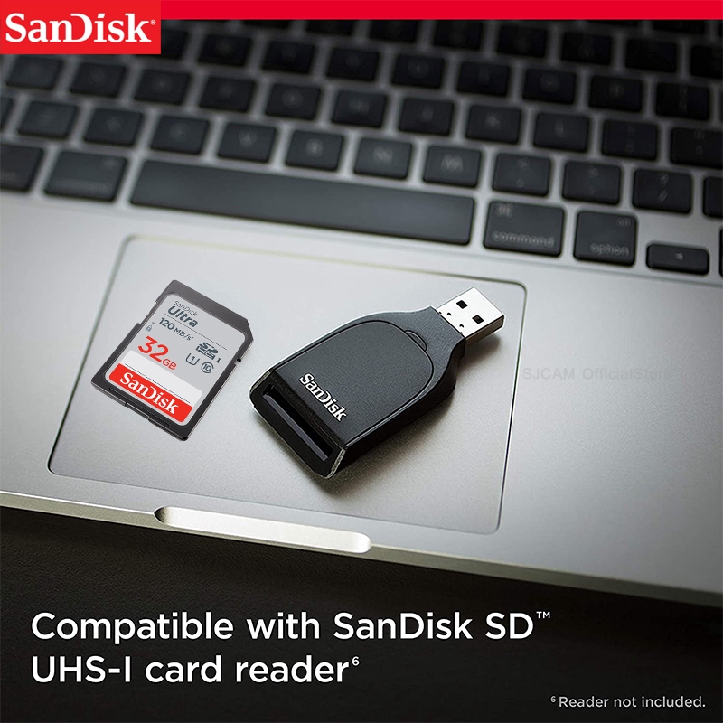 ภาพสินค้าSanDisk Ultra SD Card 32GB Class10 SDHC Speed 120MB/s (SDSDUN4-032G-GN6IN) เมมโมรี่การ์ด สำหรับ กล้องมิลเลอร์เลส DSLR Mirrorless ประกัน10ปี จากร้าน sjcam_officialstore บน Shopee ภาพที่ 7