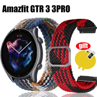 สายนาฬิกาข้อมือไนล่อน แบบยืดหยุ่น สามารถปรับได้ สําหรับ Amazfit GTR3 GTR 3 PRO 2021