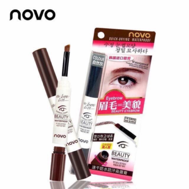 ราคาและรีวิว5068(3สี/ของแท้/พร้อมส่ง)เจลเขียนคิ้ว เจลคิ้ว กันน้ำ NOVO BEAUTY EYEBROW GEL 3g ดินสอเขียนคิ้ว