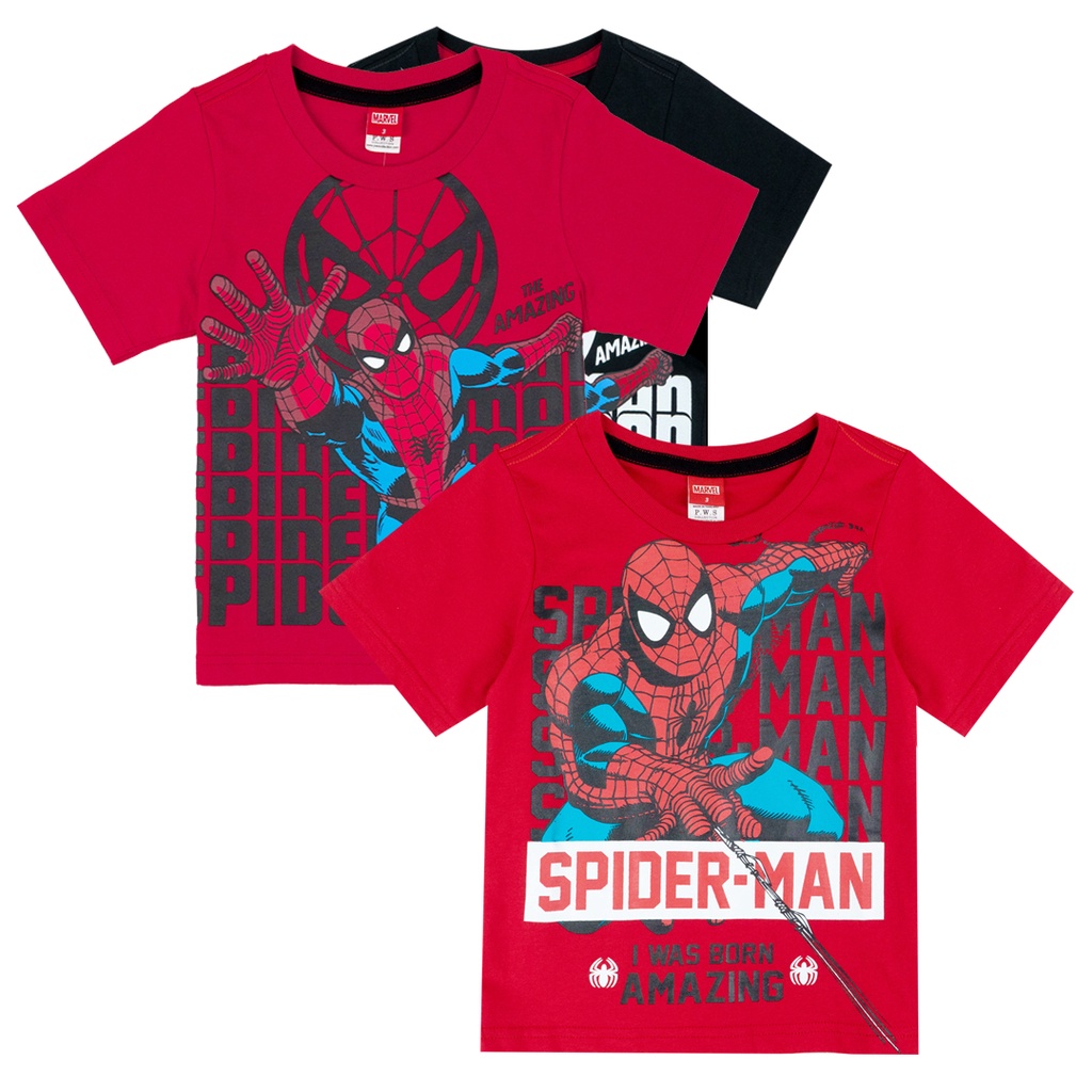 marvel-boy-spider-man-t-shirt-เสื้อยืดเด็กสไปเดอร์แมน-สินค้าลิขสิทธ์แท้100-characters-studio
