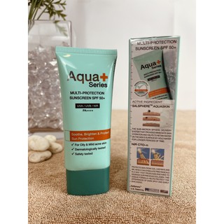 &lt; ส่งฟรี &gt; กันแดด ผิวแพ้ง่าย Aqua+ series multi-protection sunscreen spf50+
