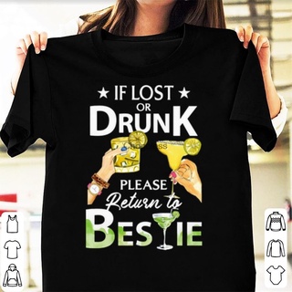 เสื้อยืดโอเวอร์ไซส์ใหม่ เสื้อยืด พิมพ์ลาย Awesome If Lost Or Drunk Please Return To Bestie Ohcnnk18Lhkehp95S-3XL