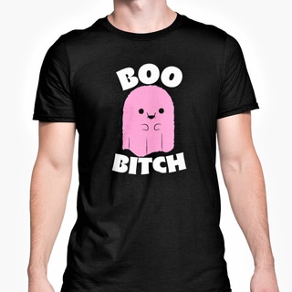 Boo B*Tch เสื้อยืดลําลอง แขนสั้น พิมพ์ลายผีฮาโลวีน น่ารัก