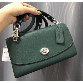 🎀 (สด-ผ่อน) กระเป๋าสะพาย สีเขียวเข้ม สีดำ C1802 TILLY SATCHEL 23
