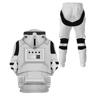 Imperial Stormtrooper ชุดคอสเพลย์ เสื้อกันหนาว กางเกงลําลอง พิมพ์ลาย 3D แบบสวมหัว แนวสตรีท สําหรับผู้ชาย และผู้หญิง