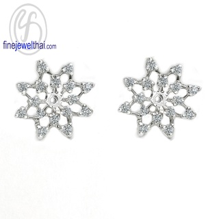 ฐานต่างหูเพชรCZ-ฐานต่างหูเงินแท้-Diamond-CZ-Silver-Earring-Jacket-Finejewelthai-E1094cz00jk (ราคาเฉพาะฐาน ไม่รวมต่างหู)