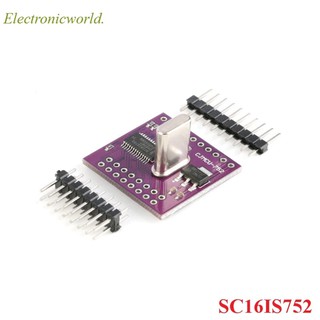 Cjmcu 752 SC16IS752 I2C/SPI โมดูลแปลงสัญญาณ UART ช่องคู่